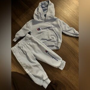 Champion Light Blue Fleece Hoodie